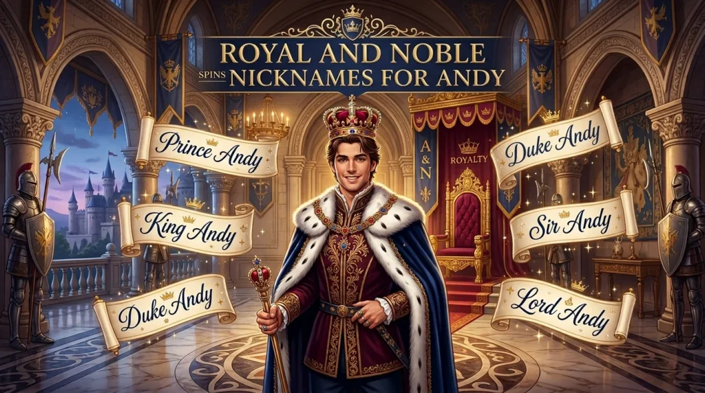 Royal and Noble Spins Nicknames for Andy