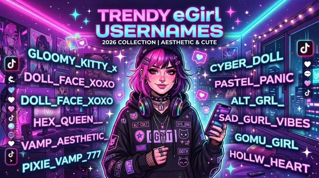Trendy eGirl Usernames