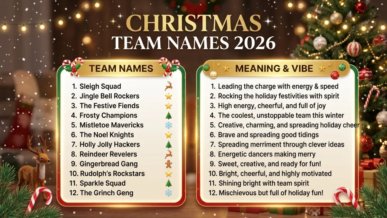 Christmas team names