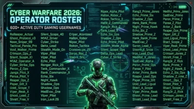 Military Usernames
