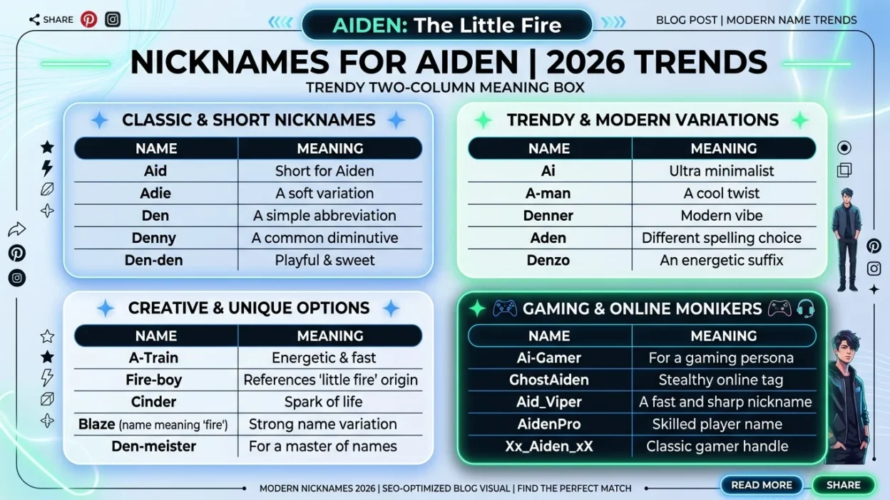 Nicknames for Aiden