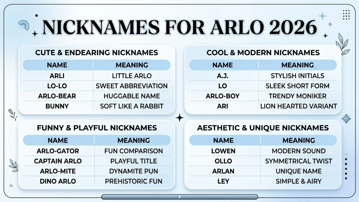 Nicknames for Arlo