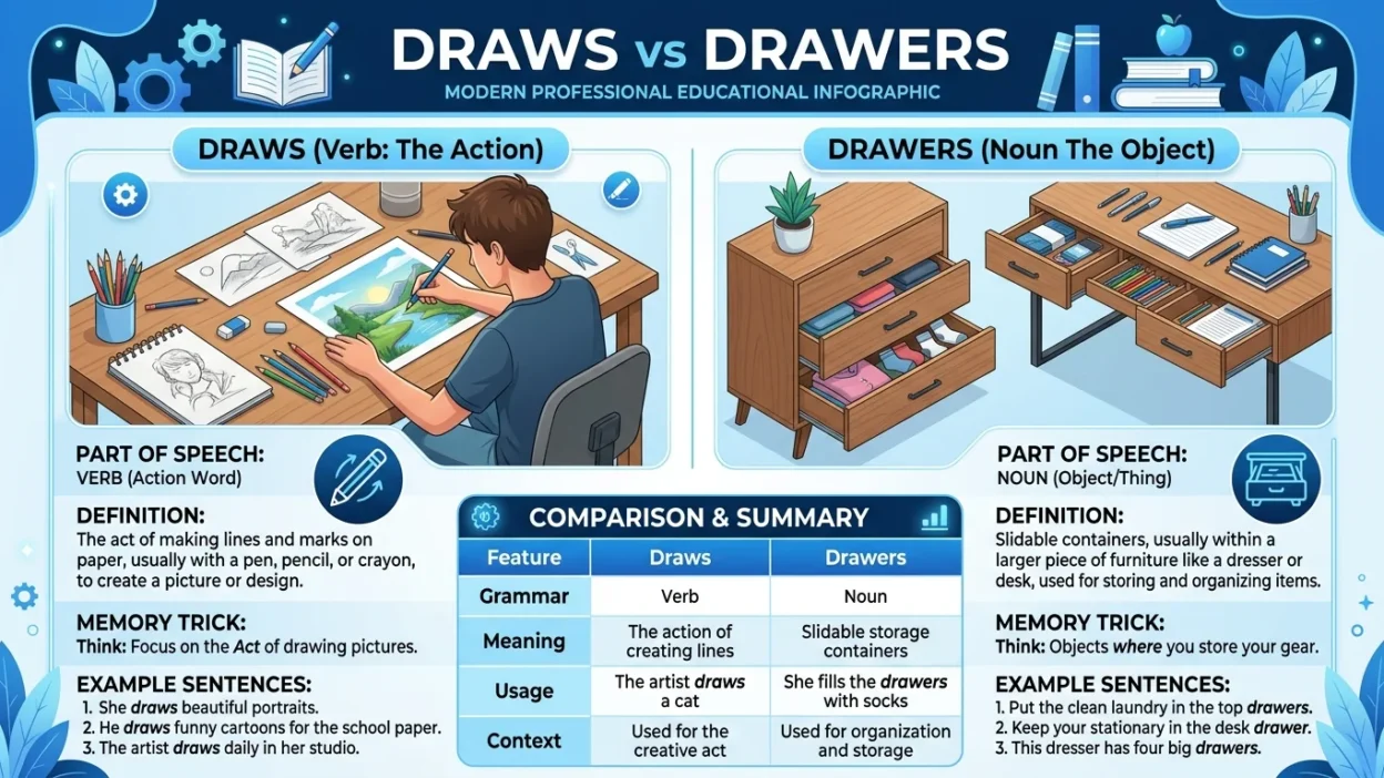 Draws vs Drawers
