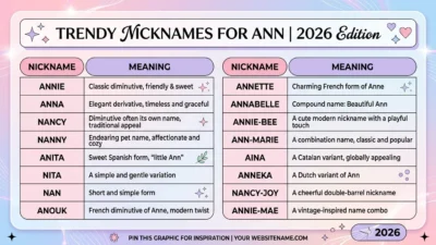 Nicknames for Ann