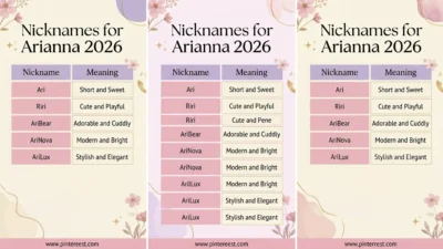 Nicknames for Arianna